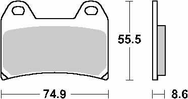 RS 250 (1997 - 2004) stabdžių kaladėlės keraminės | SBS