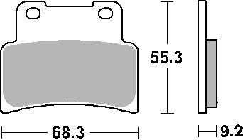 RS 125 (2006 - 2012) stabdžių kaladėlės keraminės | SBS