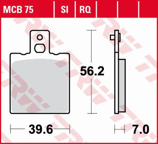 RS 125 (1992 - 2013) universalios organinės standartinės stabdžių trinkelės | TRW