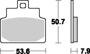 SR 125 (1999 - 2003) sbs stabdžių kaladėlės carbon tech | SBS