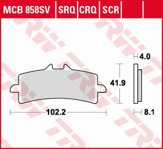 TUONO 125 (2018 - 2019) sv serijos stabdžių trinkelės | TRW