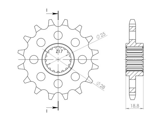 RSV TUONO 1000 (2015 - 2022) supersprox front sprocket 704.15 | Supersprox