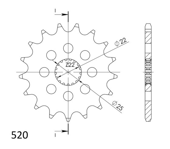 RX 125 (2008 - 2011) supersprox front sprocket 394.15 | Supersprox