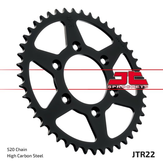 RX 125 (1990 - 2012) rear sprocket 49 tooth 520 black | JT Sprockets