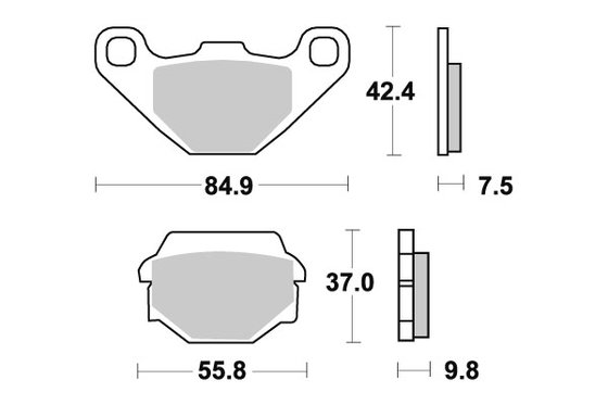 RX 125 (1990 - 1990) brakepads ceramic | SBS