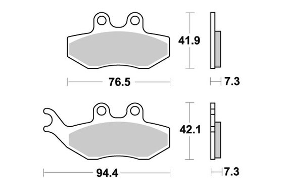 50 TUONO (2004 - 2007) brakepads ceramic (774hf) | SBS