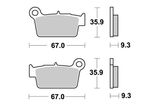 RXV 450 (2006 - 2013) brakepads sintered offroad | SBS