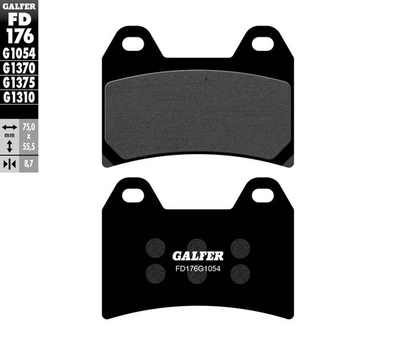 RS 250 (1998 - 2002) semi-metal brake pad | GALFER