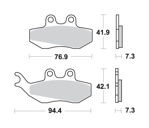 RS 50 REPLICA (2000 - 2005) brakepads ceramic (689hf) | SBS