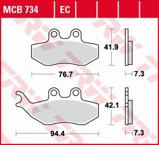 50 TUONO (2003 - 2004) allround organic standard brake pad | TRW