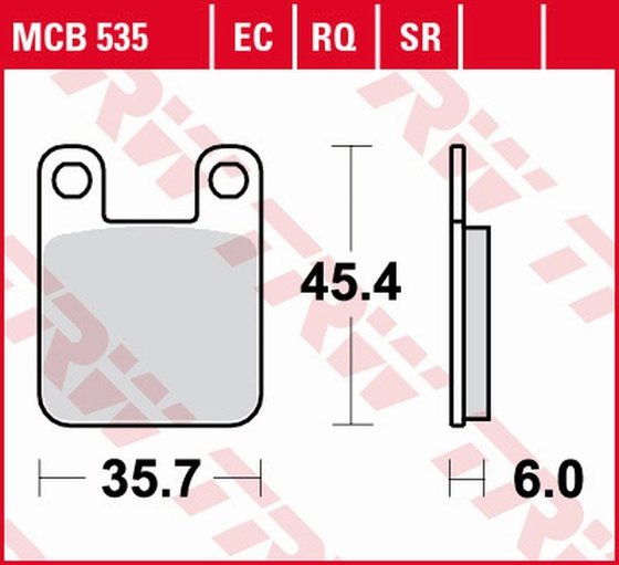 RS4 50 REPLICA (2011 - 2011) organic offroad brake pad | TRW