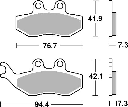 50 TUONO (2004 - 2007) brakepads ceramic (774hf) | SBS