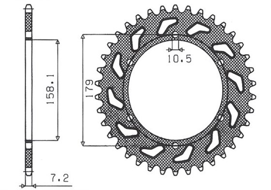 CAPONORD 1000 ETV (2001 - 2008) rear steel sprocket - 45 teeth, 525 pitch | SUNSTAR SPROCKETS